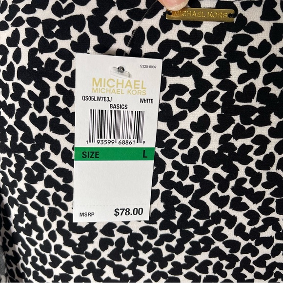 Michael Kors Black & White Abstract Blouse NEW WITH TAGS size Large - Picture 6 of 11